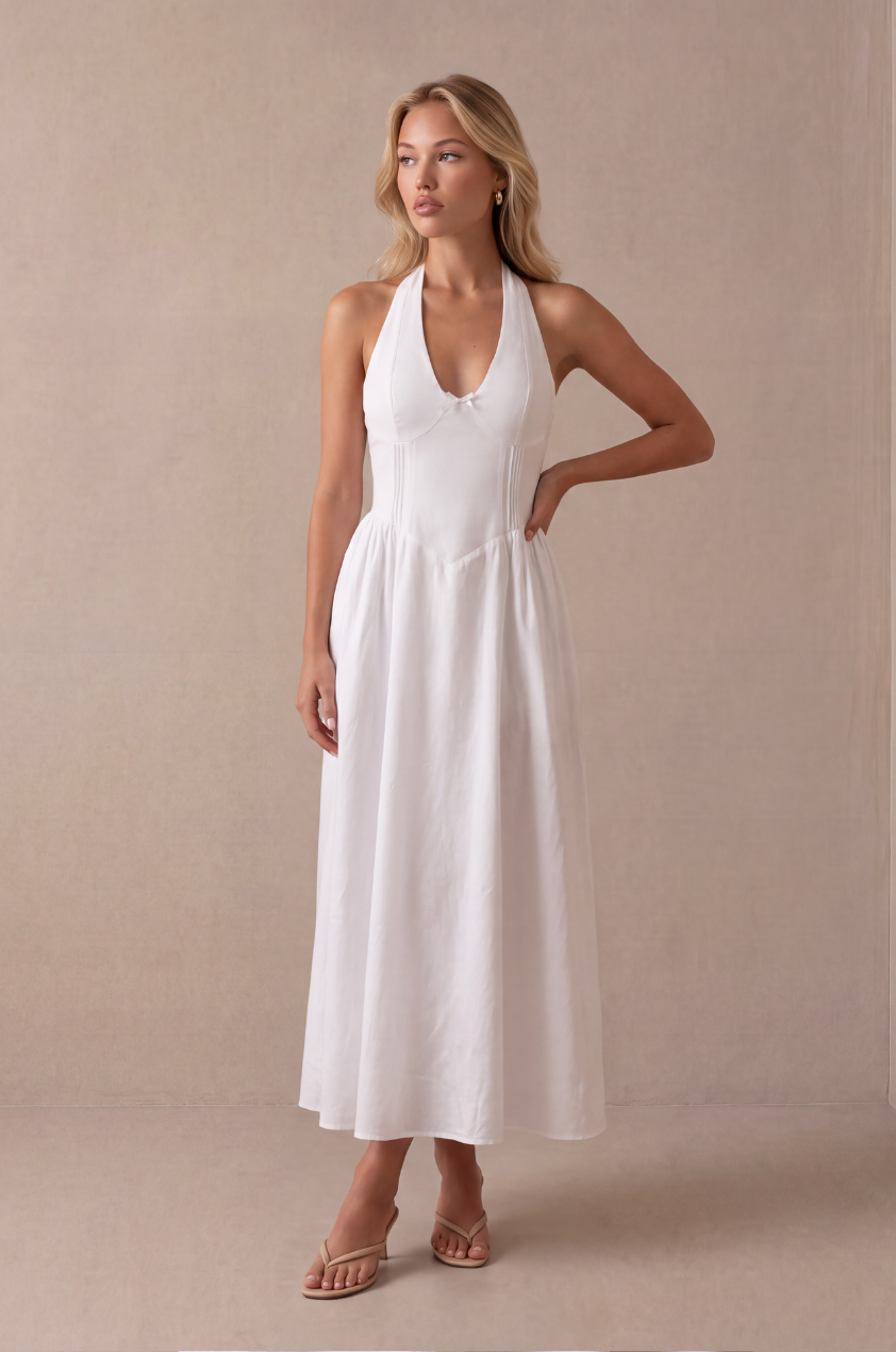 The Henrietta Dress in White