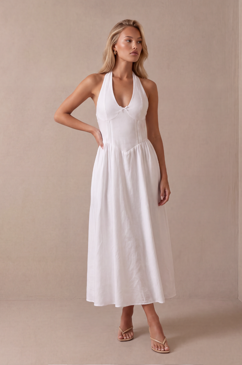 The Henrietta Dress in White