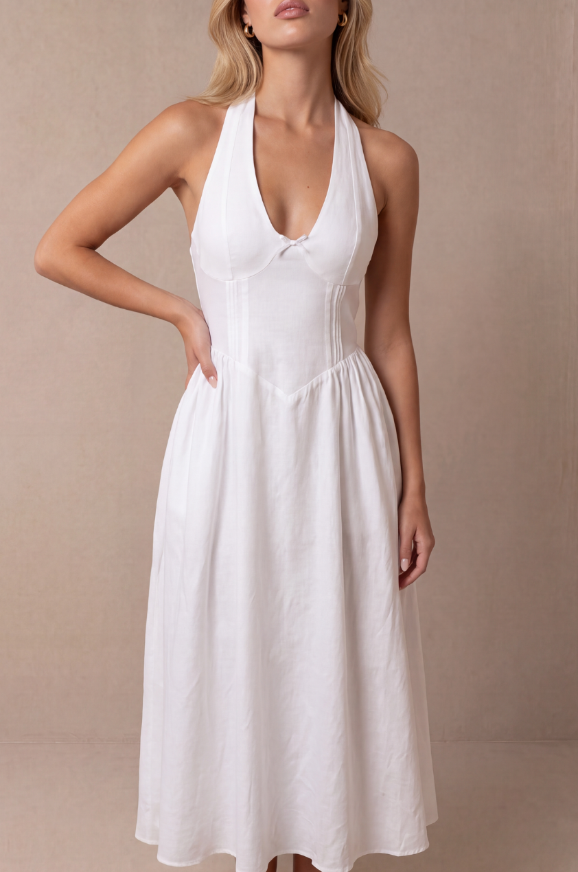 The Henrietta Dress in White