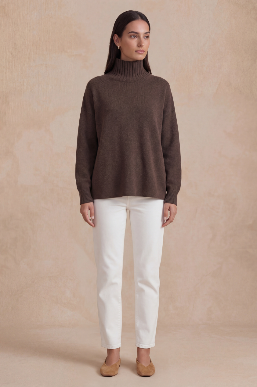 The Alma Jumper in Dark Espresso