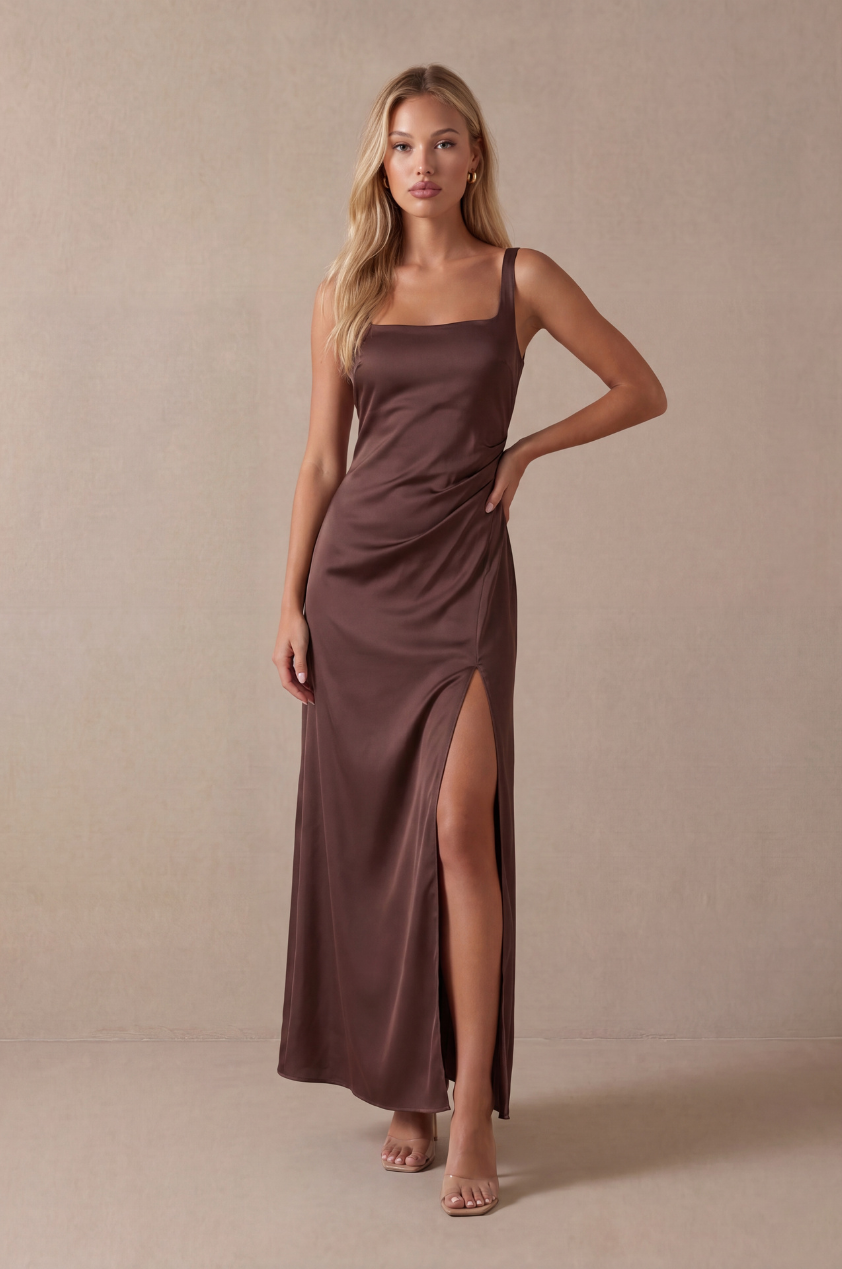 The Esme Dress in Bitter Chocolate