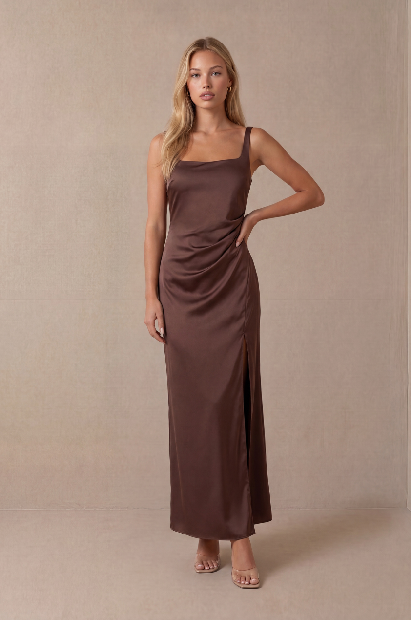 The Esme Dress in Bitter Chocolate