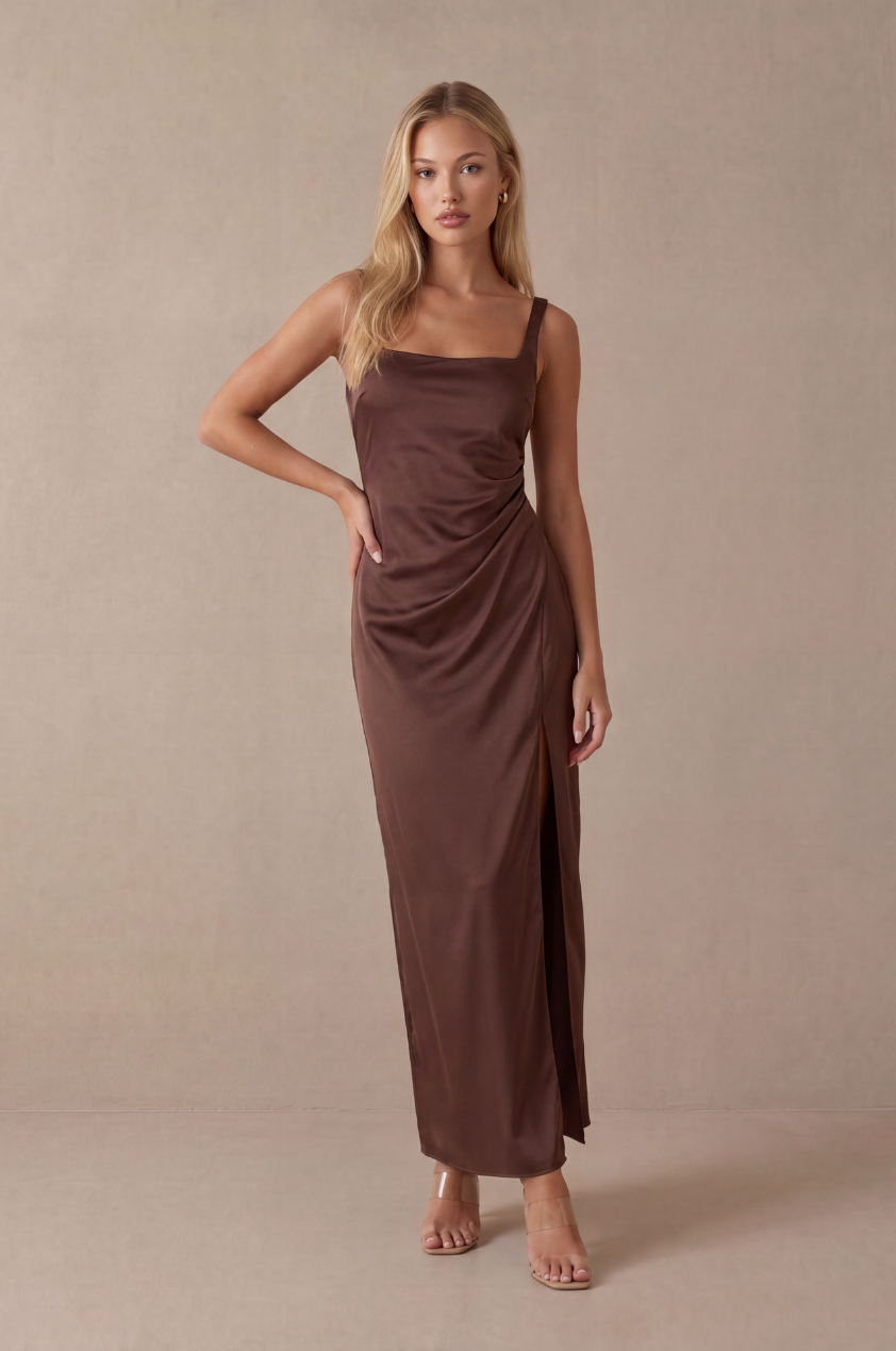 The Esme Dress in Bitter Chocolate