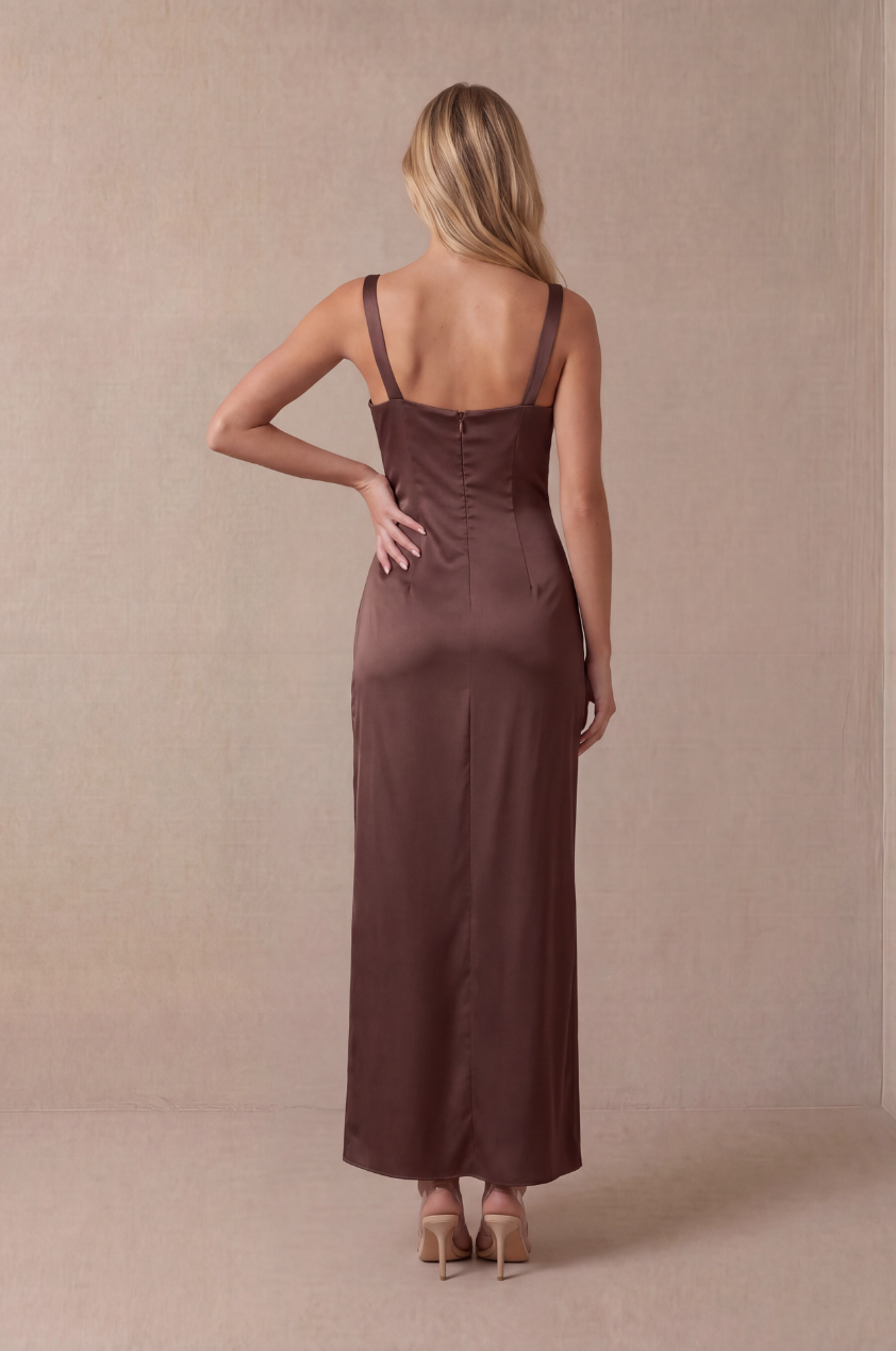 The Esme Dress in Bitter Chocolate