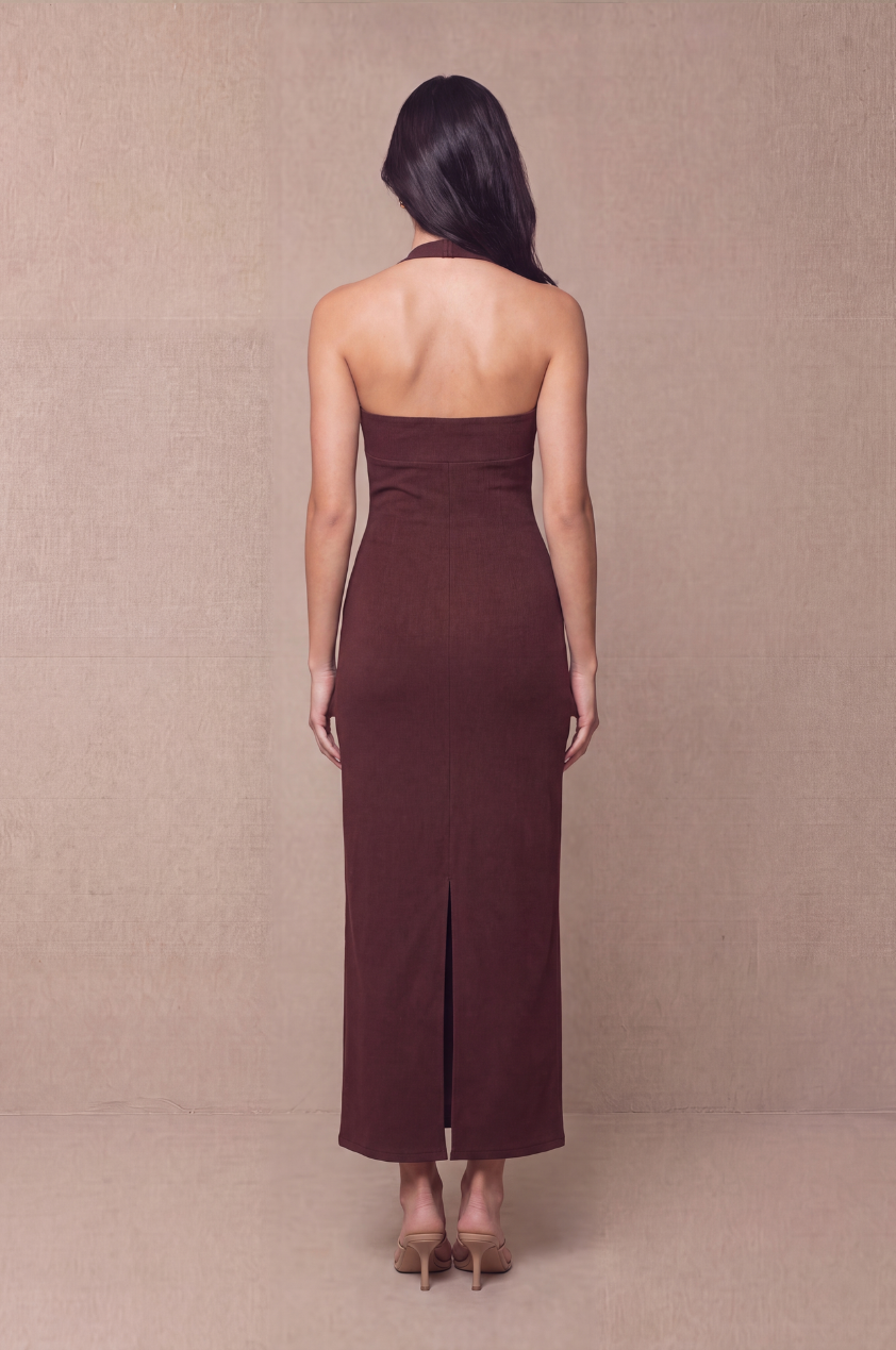The Franca Dress in Bitter Chocolate