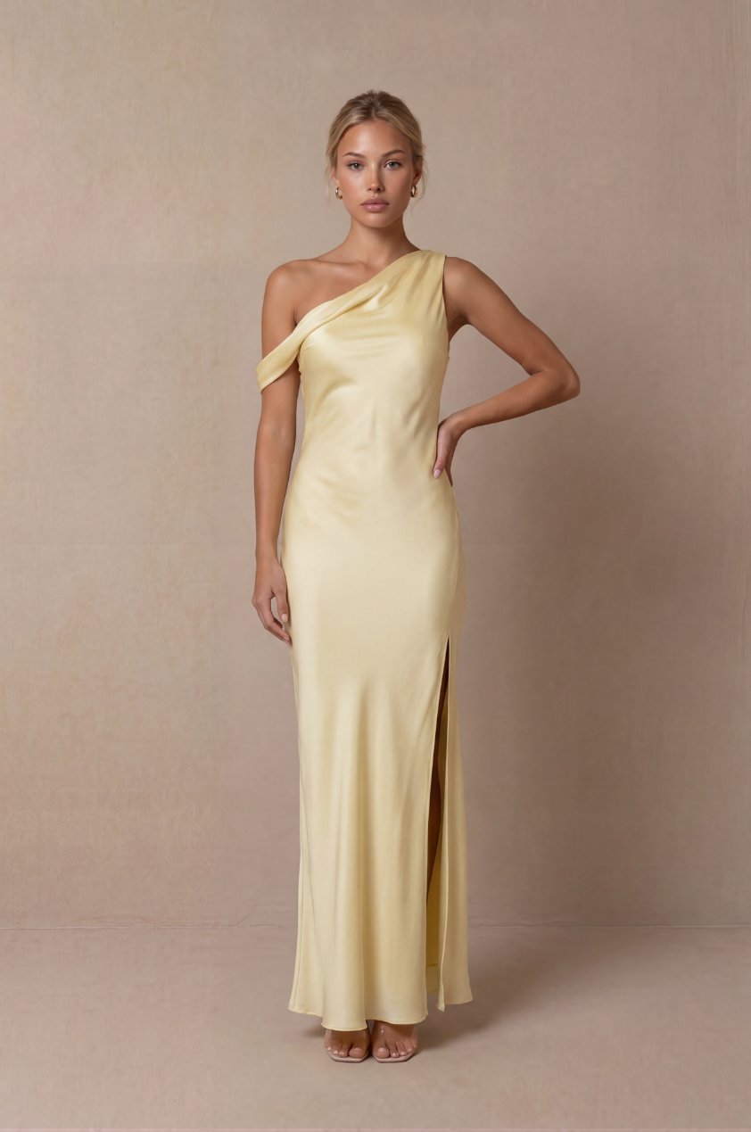 The Gia Dress in Lemon