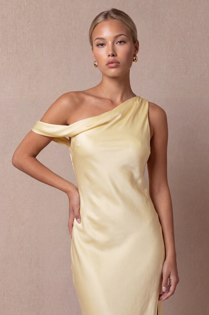 The Gia Dress in Lemon