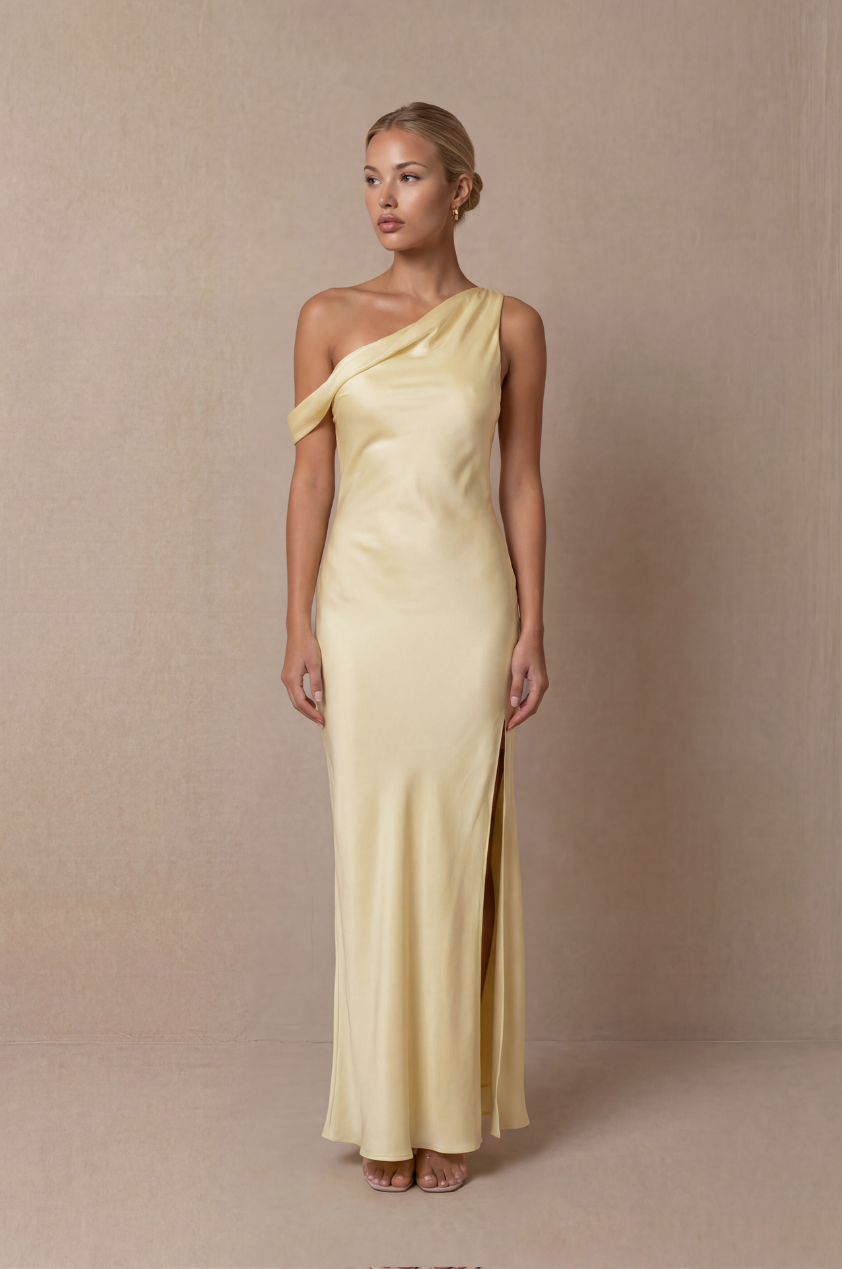 The Gia Dress in Lemon