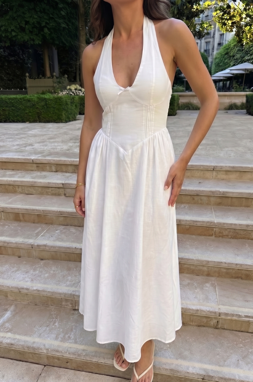 The Henrietta Dress in White